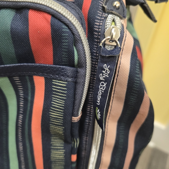 Lily Bloom Multicolor Striped Women's Bag With Multiple Pockets - Picture 7 of 14